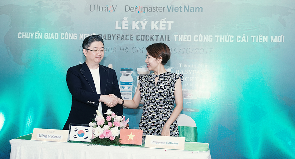 Đại diện Dermaster Vietnam và Đại diện Tập Đoàn Ultra V Korea